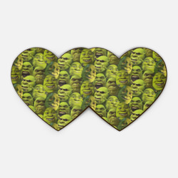 Деревянная игрушка Двойное сердце Шрек - паттерн