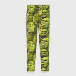 Леггинсы 3D Шрек - паттерн