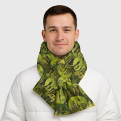 Шарф-пуховик 3D Шрек - паттерн - фото 2