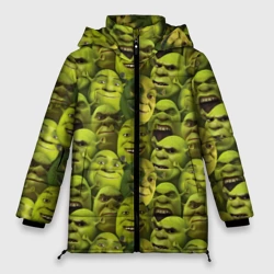 Женская зимняя куртка Oversize Шрек - паттерн