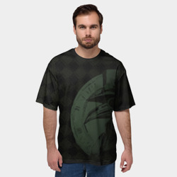 Мужская футболка oversize 3D Чумной доктор цвете хаки  - фото 2