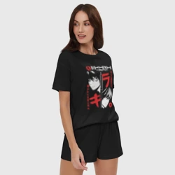 Женская пижама с шортиками хлопок Тетрадь смерти Рюк Лайт Эл Death Note - фото 2