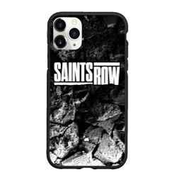 Чехол для iPhone 11 Pro Max матовый Saints Row black graphite