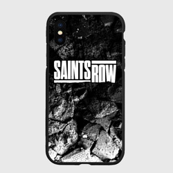 Чехол для iPhone XS Max матовый Saints Row black graphite