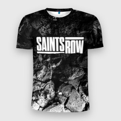 Мужская футболка 3D Slim Saints Row black graphite