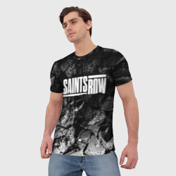 Мужская футболка 3D Saints Row black graphite - фото 2