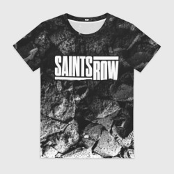 Женская футболка 3D Saints Row black graphite