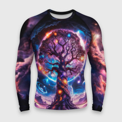 Мужской рашгард 3D Дерево жизни в космосе