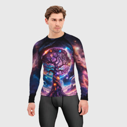 Мужской рашгард 3D Дерево жизни в космосе - фото 2