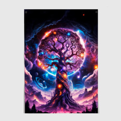 Постер Дерево жизни в космосе