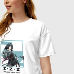Женская футболка хлопок Oversize Джейн - Zenless Zone Zero - фото 2
