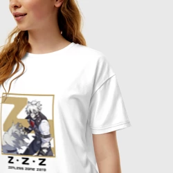 Женская футболка хлопок Oversize Ликаон - Zenless Zone Zero - фото 2