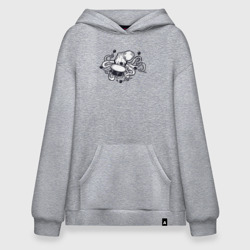 Худи SuperOversize хлопок Барабанщик осьминог