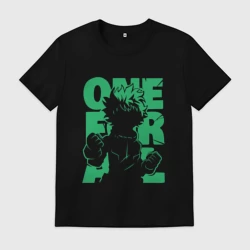 Мужская футболка хлопок Моя геройская академия один за всех Деку