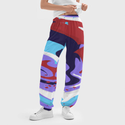 Женские джоггеры оверсайз 3D Клякса абстракция - фото 2