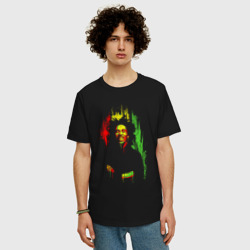 Мужская футболка хлопок Oversize Bob Marley vibe - фото 2