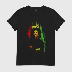 Женская футболка хлопок Bob Marley vibe