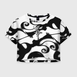 Женская футболка Crop-top 3D Стальной алхимик аниме