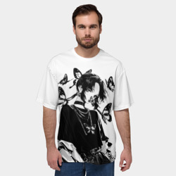 Мужская футболка oversize 3D Модная Шинобу Кочо с бабочками - Клинок рассекающий демонов - фото 2