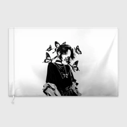 Флаг 3D Модная Шинобу Кочо с бабочками - Клинок рассекающий демонов