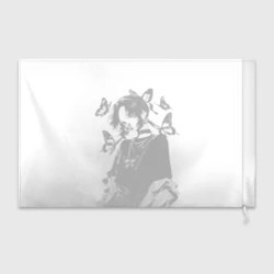 Флаг 3D Модная Шинобу Кочо с бабочками - Клинок рассекающий демонов - фото 2