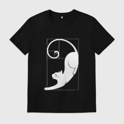 Мужская футболка хлопок Кото-Фибоначчи белый