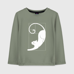 Детский лонгслив хлопок Кото-Фибоначчи белый