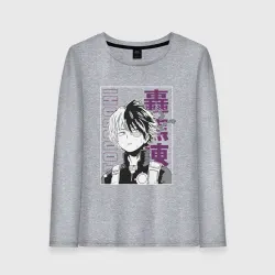 Женский лонгслив хлопок Моя геройская академия Шото Тодороки