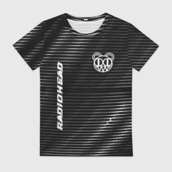 Женская футболка 3D Radiohead metal rock lines