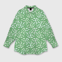 Женская рубашка oversize 3D Мозаика на зеленом