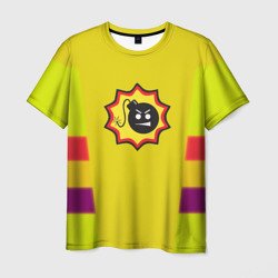 Мужская футболка 3D Serious Sam logo - yellow geometry