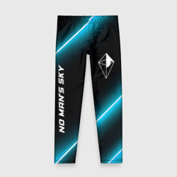 Детские леггинсы 3D No Man's Sky неоновые светящиеся линии