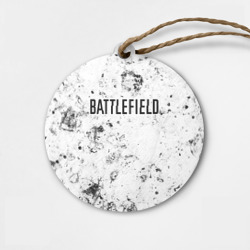 Деревянная игрушка круг Battlefield dirty white craters