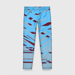 Детские леггинсы 3D Геометрическая абстракция сине голубого цвета