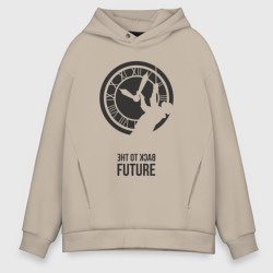 Мужское худи Oversize хлопок Док Браун - назад в будущее