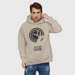 Мужское худи Oversize хлопок Док Браун - назад в будущее - фото 2