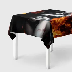 Скатерть 3D Магическая секси девушка на фоне огня