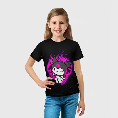 Детская футболка 3D Огненное сердце Куроми - фото 5