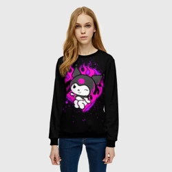 Женский свитшот 3D Огненное сердце Куроми - фото 2
