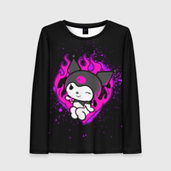 Женский лонгслив 3D Огненное сердце Куроми