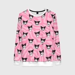 Женский свитшот 3D Розовый паттерн Куроми