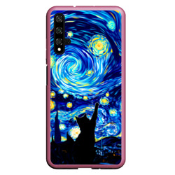 Чехол для Honor 20 Кот ловит звезды Вангога 