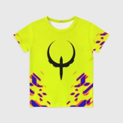 Детская футболка 3D Quake игровая геомтерия