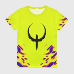 Женская футболка 3D Quake игровая геомтерия