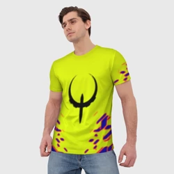 Мужская футболка 3D Quake игровая геомтерия - фото 2