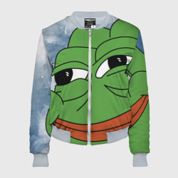 Женский бомбер 3D Хитрый лягушонок Пепе