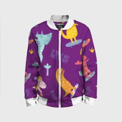 Детский бомбер 3D Динозаврики паттерн - no rules