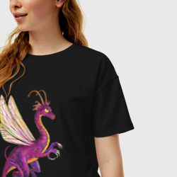 Женская футболка хлопок Oversize HOMM3 Faerie Dragon - фото 2