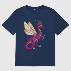 Женская футболка хлопок Oversize HOMM3 Faerie Dragon