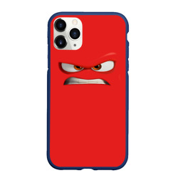Чехол для iPhone 11 Pro Max матовый Эмоция гнева - лицо крупное